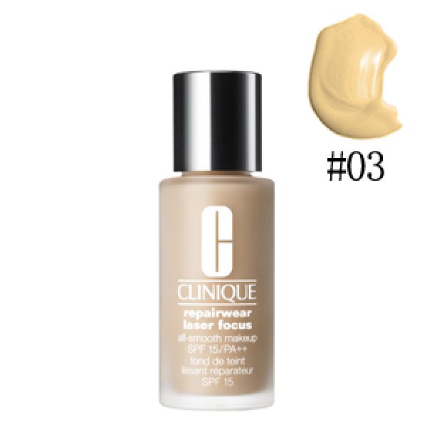 画像1: CLINIQUE クリニーク リペアウェア レーザー フォーカス オール スムース メークアップ 15 #03 SPF 15 / PA++ 30ml (1)