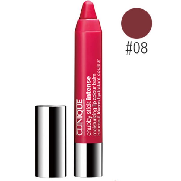 画像1: CLINIQUE クリニーク チャビー スティック インテンス モイスチャライジング リップ カラー バーム #08 グランデスト グレープ 3g (1)