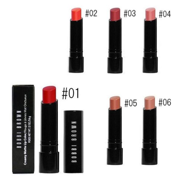 画像1: BOBBI BROWN ボビイ ブラウン クリーミー マット リップ カラー #01 #02 #03 #04 #05 #06 3.6g (1)