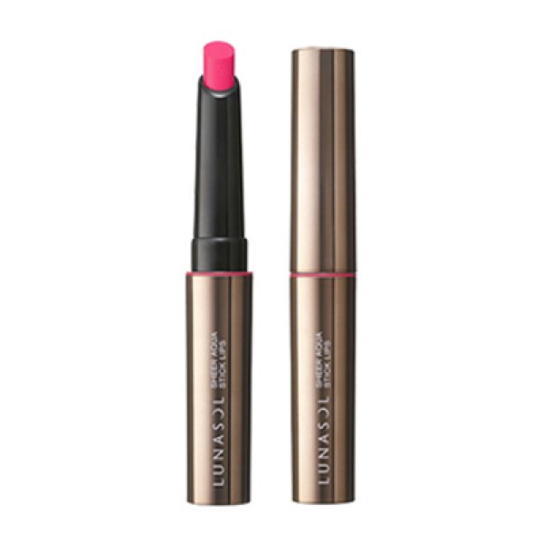 画像1: LUNASOL ルナソル シアー アクア スティック リップス #02 Fuchsia Pink 1.5g (1)